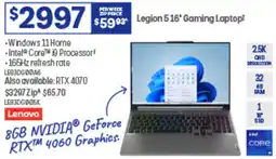 Officeworks Legion 516' Gaming Laptop offer