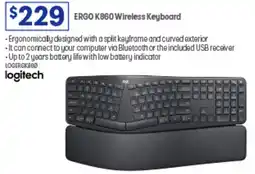 Officeworks ERGO K860 Wireless Keyboard offer
