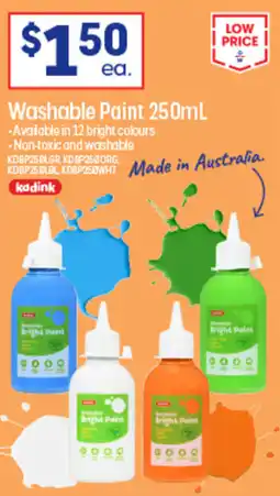 Officeworks Washable Paint 250mL offer