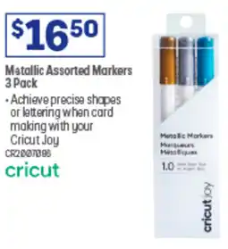Officeworks Matallic Assorted Markers 3 Pack offer