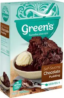 IGA Green's Self‑Saucing Pudding Mix 260g Selected Varieties offer