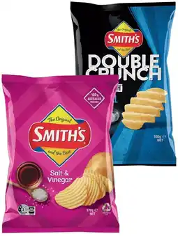 IGA Smith's Crinkle Cut or Double Crunch Chips 150‑170g Selected Varieties offer