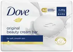 IGA Dove Beauty Cream Bar 4x90g Selected Varieties offer