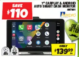 Autobarn 7" CARPLAY & ANDROD AUTO SMART DASH MONITOR AM7M01 offer