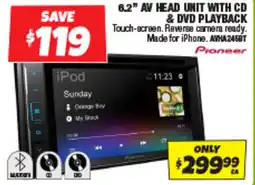 Autobarn 6.2" AV HEAD UNIT WITH CD & DVD PLAYBACK offer