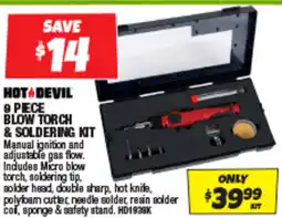 Autobarn HOT+DEVIL 9 PIECE BLOW TORCH & SOLDERING KIT offer