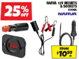 Autobarn NARVA 12V MOUNTS & SOCKETS 81034BL offer