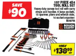 Autobarn 157 PIECE 4X4 TOOL ROLL SET offer
