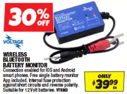 Autobarn WIRELESS BLUETOOTH BATTERY MONITOR offer