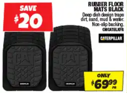 Autobarn RUBBER FLOOR MATS BLACK offer