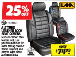 Autobarn ALTITUDE LEATHER LOOK SEAT COVERS offer