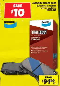 Autobarn 4WD/SUV BRAKE PADS offer
