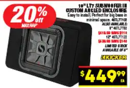Autopro 10" LT7 SUBWOOFER IN CUSTOM ANGLED ENCLOSURE offer
