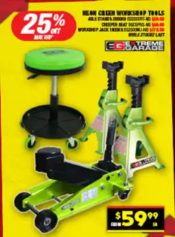 NEON GREEN WORKSHOP TOOLS