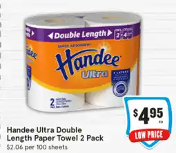IGA Handee Ultra Double Length Paper Towel 2 Pack offer