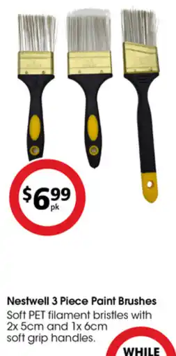 Nestwell 3 Piece Paint Brushes
