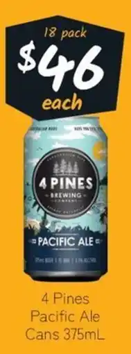 4 Pines Pacific Ale Cans 375mL