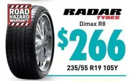 Bob Jane T-Marts RADAR TYRES Dimax R8 offer