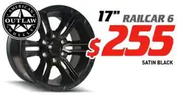 Bob Jane T-Marts OUTLAW 17" RAILCAR 6 SATIN BLACK offer
