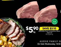 Drakes Australian Pork Forequarter Roast - Bone In offer