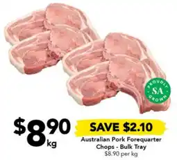 Drakes Australian Pork Forequarter Chops - Bulk Tray offer