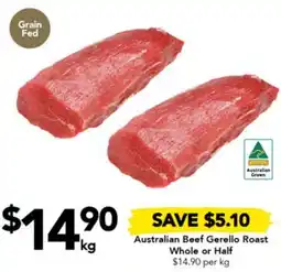 Drakes Australian Beef Gerello Roast Whole or Half offer