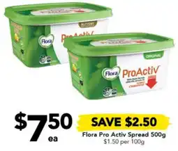 Drakes Flora Pro Activ Spread 500g offer