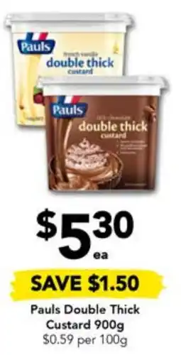 Drakes Pauls Double Thick Custard 900g offer