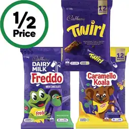 Woolworths Cadbury Sharepacks 144-180g offer