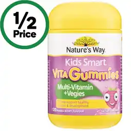 Woolworths Nature's Way Kids Smart Vita Gummies Multivitamin Pk 120 offer
