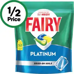 Woolworths Fairy Platinum Dishwasher Tablets Pk 52 offer