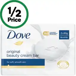 Woolworths Dove Soap Bar 90g x Pk 2 offer