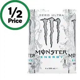 Woolworths Monster Energy Drink 4 x 500ml offer