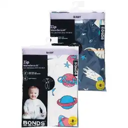 Woolworths Bonds Zippy Wondersuit Assorted Pk 1 offer