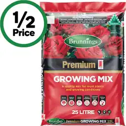 Woolworths Brunnings Premium Growing Mix 25 Litre offer