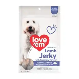 Woolworths Love Em Jerky Dog Treats 200g offer