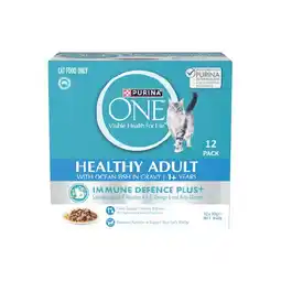 Woolworths Purina One Wet Cat Food Pk 12 x 70g offer