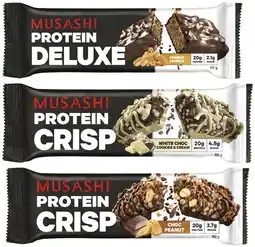 Coles Musashi Protein Crisp or Deluxe Bar 60g offer