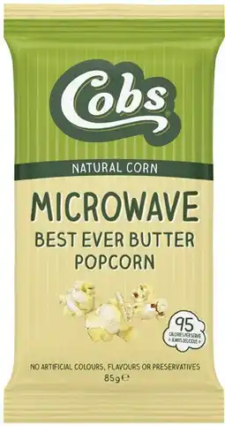 Coles Cobs Microwave Popcorn 85g offer