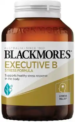 Coles Blackmores Executive B Stress Formula Tablets 125 Pack^ offer
