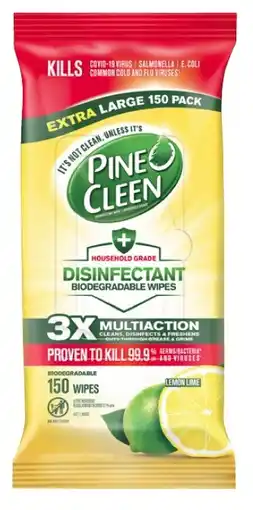 Coles Pine O Cleen Disinfectant Wipes 150 Pack offer