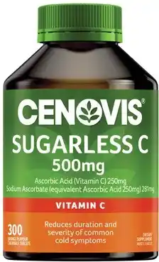 Coles Cenovis Sugarless C 500mg Tablets 300 Pack offer