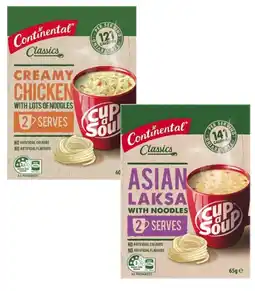 Coles Continental Cup a Soup 2 Serve 50g-75g offer