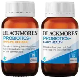 Coles Blackmores Probiotics+ Daily Health or Immune Defence Capsules 30 Pack offer