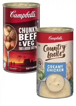 Coles Campbell's Country Ladle or Chunky Soup 495g-505g offer