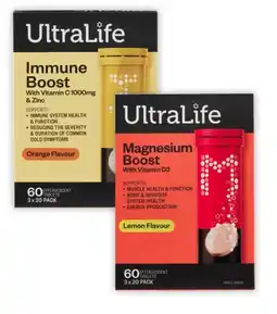 Coles UltraLife Effervescent Tablets 60 Pack^ offer