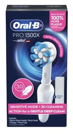Coles Oral B Pro 1500 Electric Toothbrush 1 Pack offer