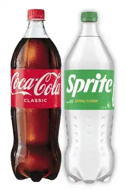 Coles Coca-Cola, Fanta or Sprite Soft Drink 1.25 Litre offer
