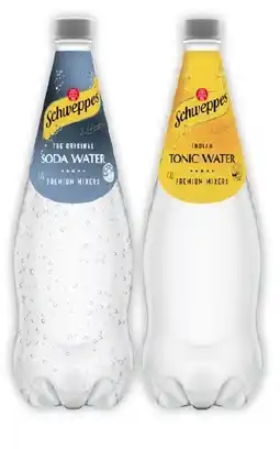 Coles Schweppes Mixers, Mineral Water or Soft Drink 1.1 Litre offer