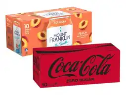 Coles Coca-Cola, Fanta or Sprite Soft Drink or Mt Franklin Lightly Sparkling Water 10x375mL offer